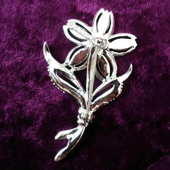 Vintage Silver Tone Daisy Pin Brooch Sara Coventry - Picture 3 of 5